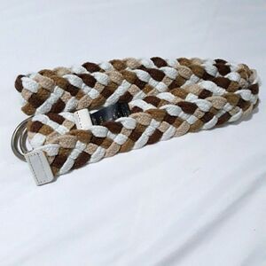 RL Belt Cotton Neutral Multicolor Brown Tan White Size Large